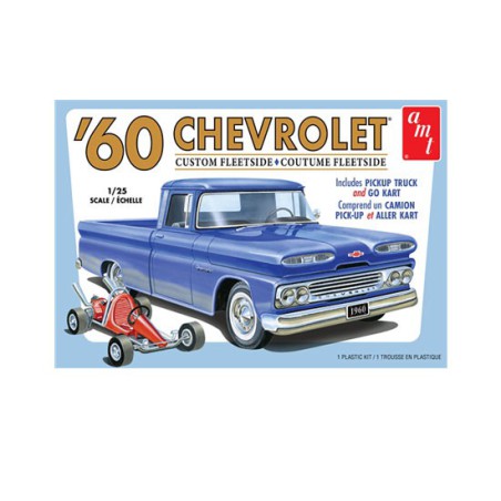 Maquette de voiture en plastique 1960 Chevy Custom Fleetside / Kart 1:25