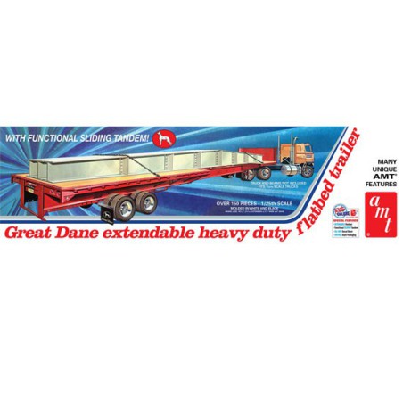 Plastic truck model Great Dane Extendable Flat Bed 1/25 | Scientific-MHD