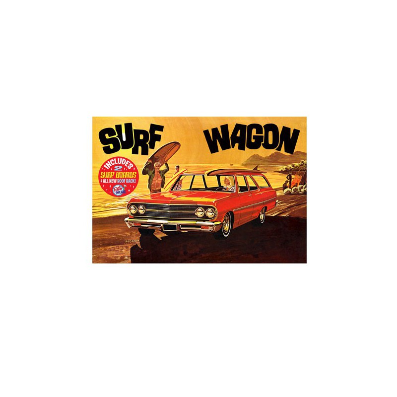 Maquette de voiture en plastique 1965 Chevelle « Surf wagon » 1/25