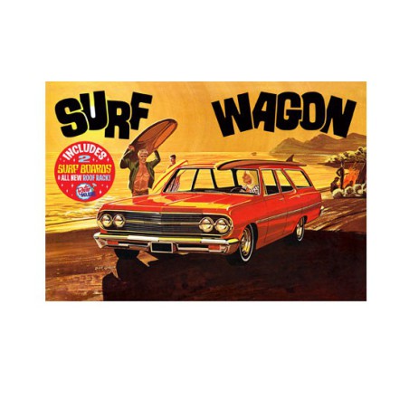Maquette de voiture en plastique 1965 Chevelle « Surf wagon » 1/25