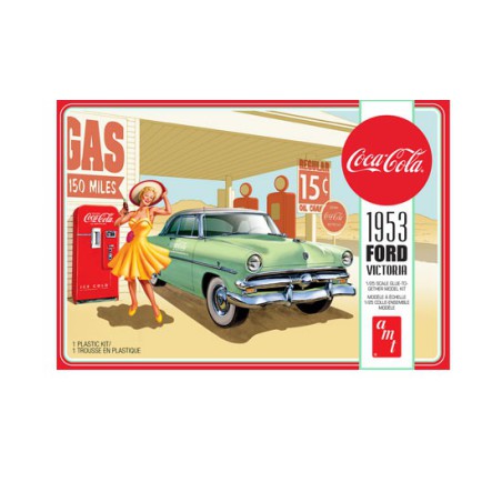 Maquette de voiture en plastique 1953 Ford Victoria w/Coca Machine 1/25