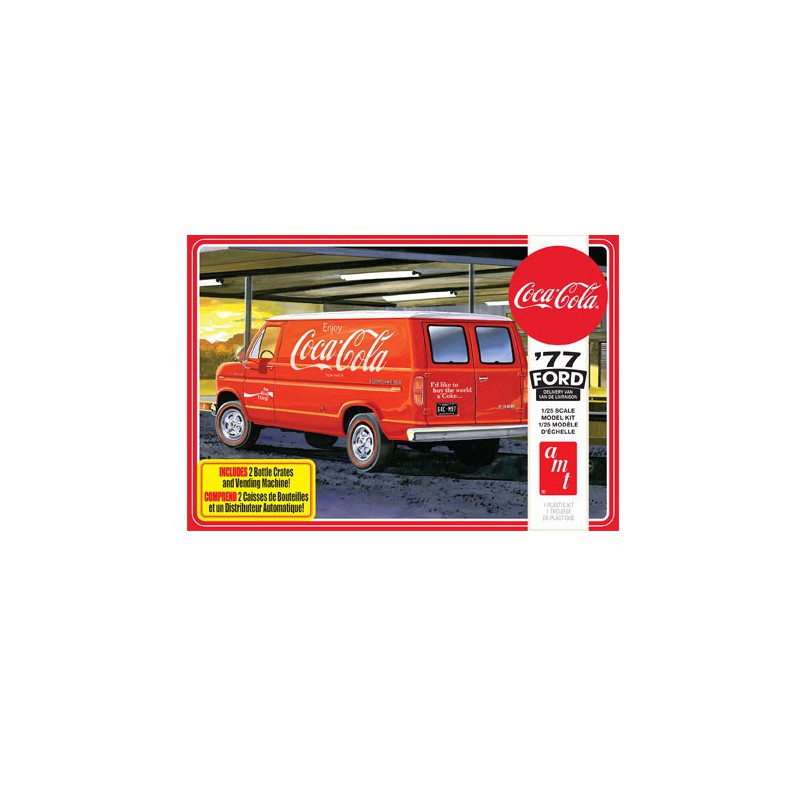 Maquette de voiture en plastique 1977 Ford Van Coca-Cola 1/25