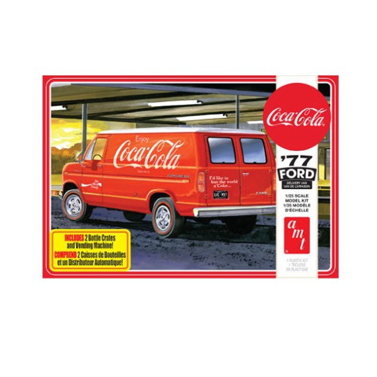 Maquette de voiture en plastique 1977 Ford Van Coca-Cola 1/25 Maquette de voiture en plastique 1977 Ford Van Coca-Cola 1/25
