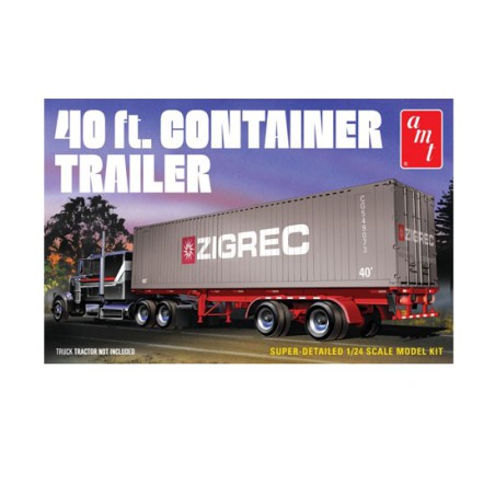 Plastic truck model 40 'semi container trailer 1/24 | Scientific-MHD