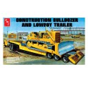 Lowboy Trailer & Bulldozer Combo 1:25 plastic truck model | Scientific-MHD