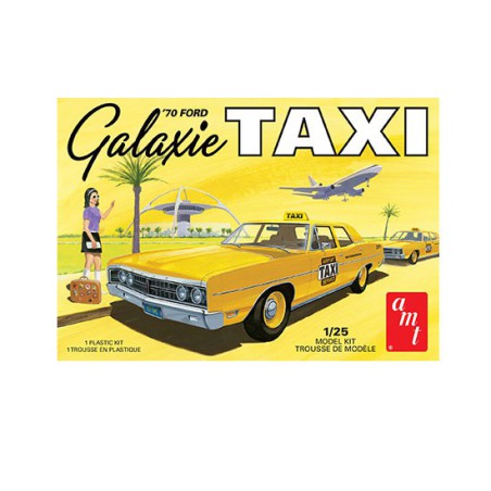 Maquette de voiture en plastique 1970 FORD GALAXIE TAXI 1:25