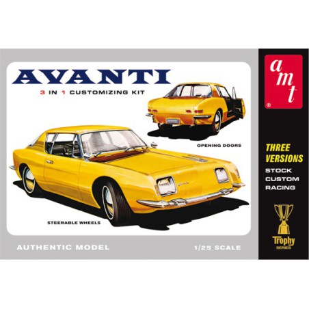 Maquette de voiture en plastique Studebaker Avanti 1963 1/25
