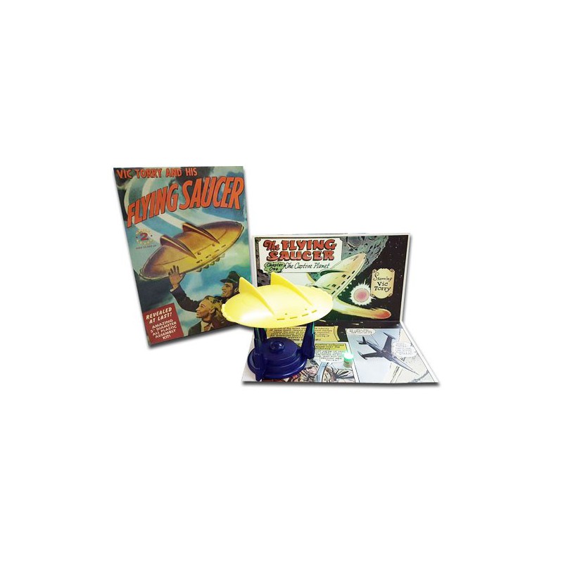 Modèle de science-fiction en plastique Vic Torry and his Flying Saucer + LED