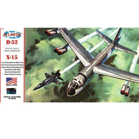 Plastic plane model B-52 and x-15 with Swivel Stand 1/175 | Scientific-MHD