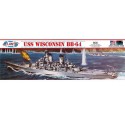 Maquette de Bateau en plastique USS Wisconsin BB-64 1/535