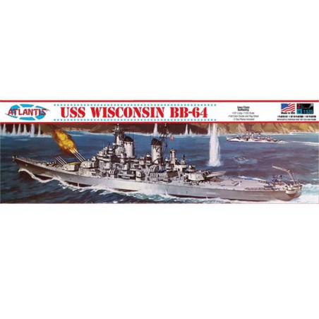 Maquette de Bateau en plastique USS Wisconsin BB-64 1/535