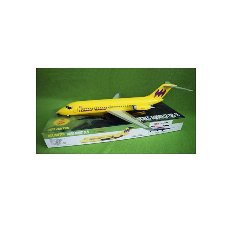 Maquette d'avion en plastique Hughes Airways DC-9 Airliner 1/72