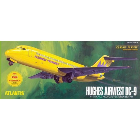 Hughes Airways plastic model DC-9 Airliner 1/72 | Scientific-MHD