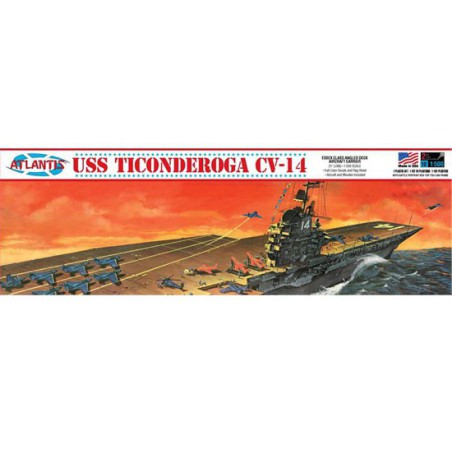 USS TICONDEROGA CV-4 angled 1/500 plastic boat model | Scientific-MHD