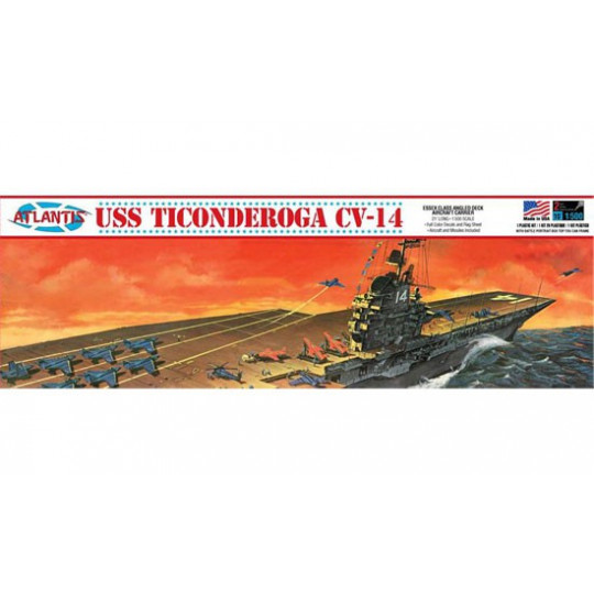 Maquette de Bateau en plastique USS Ticonderoga CV-14 Angled 1/500
