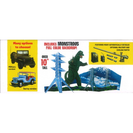 Plastic car model Godzilla Army Jeep 1/25 | Scientific-MHD