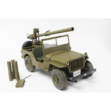 Maquette de voiture en plastique Godzilla Army JEEP 1/25