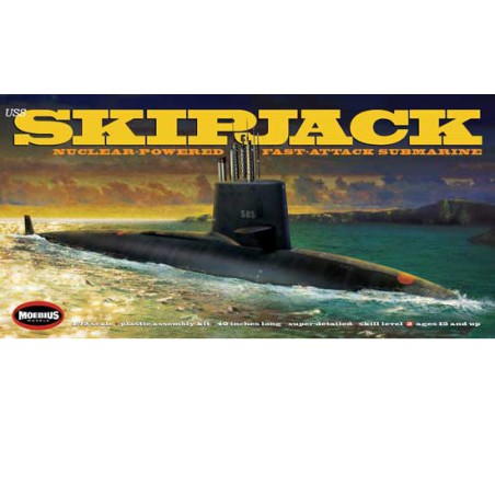 Maquette de Bateau en plastique USS Skipjack Submarine 1/72