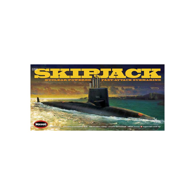 Maquette de Bateau en plastique USS Skipjack Submarine 1/72
