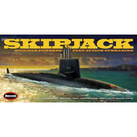 Maquette de Bateau en plastique USS Skipjack Submarine 1/72