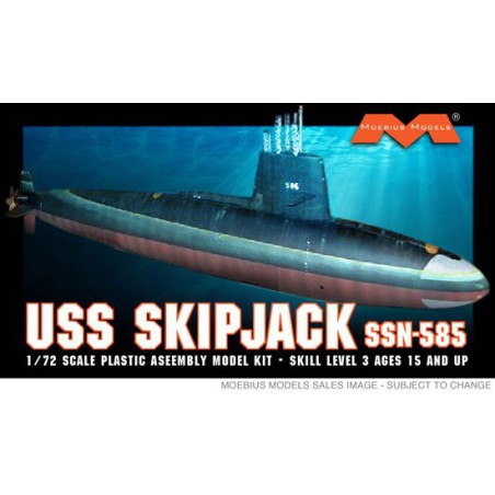 USS Skipjack Submarine 1/72 plastic boat model | Scientific-MHD