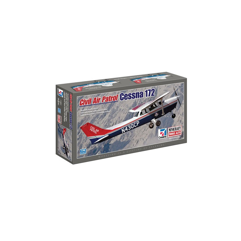 Maquette d'avion en plastique Civil air patrol Cessna 172 1/48