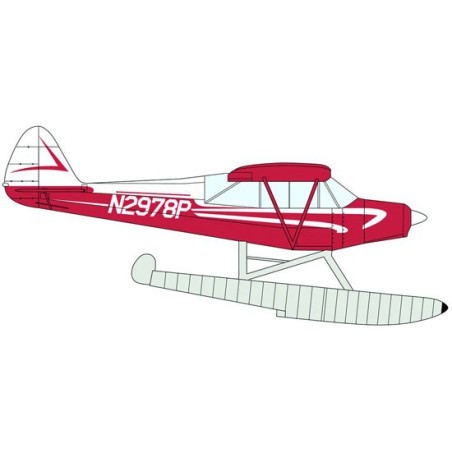 Kunststoff -Kunststoffmodell Piper Super Cub Hydravion 1/48 | Scientific-MHD