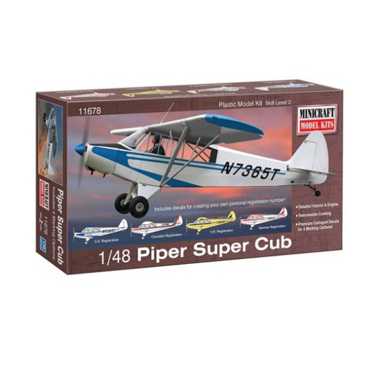 Maquette d'avion en plastique Piper Super Cub 1/48 Maquette d'avion en plastique Piper Super Cub 1/48