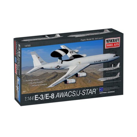 Maquette d'avion en plastique E-3/E-8 AWACS/JSTAR 1/144