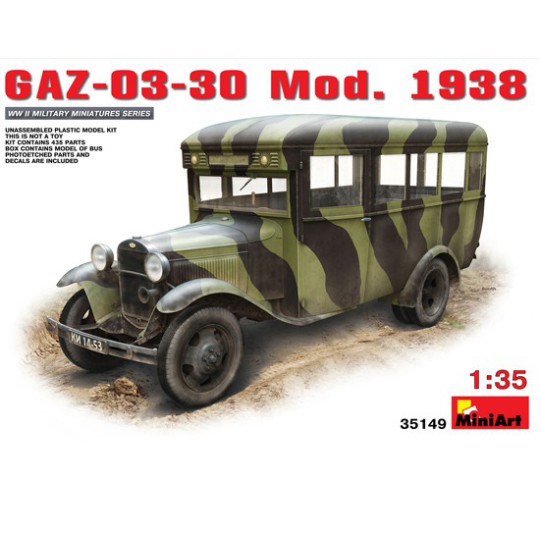 Maquette de camion en plastique GAZ-03-30 Mod 1938 1/35 Maquette de camion en plastique GAZ-03-30 Mod 1938 1/35