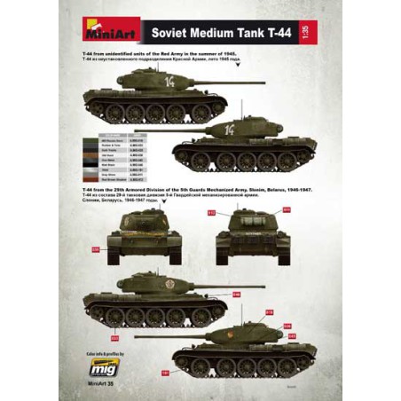 T-44 SOVIET 1/35 plastic tank model | Scientific-MHD