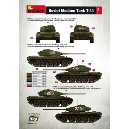 T-44 Sowjet 1/35 Kunststofftankmodell | Scientific-MHD