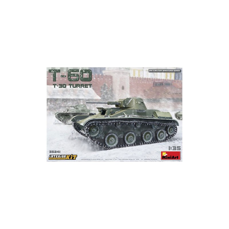 Maquette de Char en plastique T-60 (T-30 Turret) INTERIOR KIT