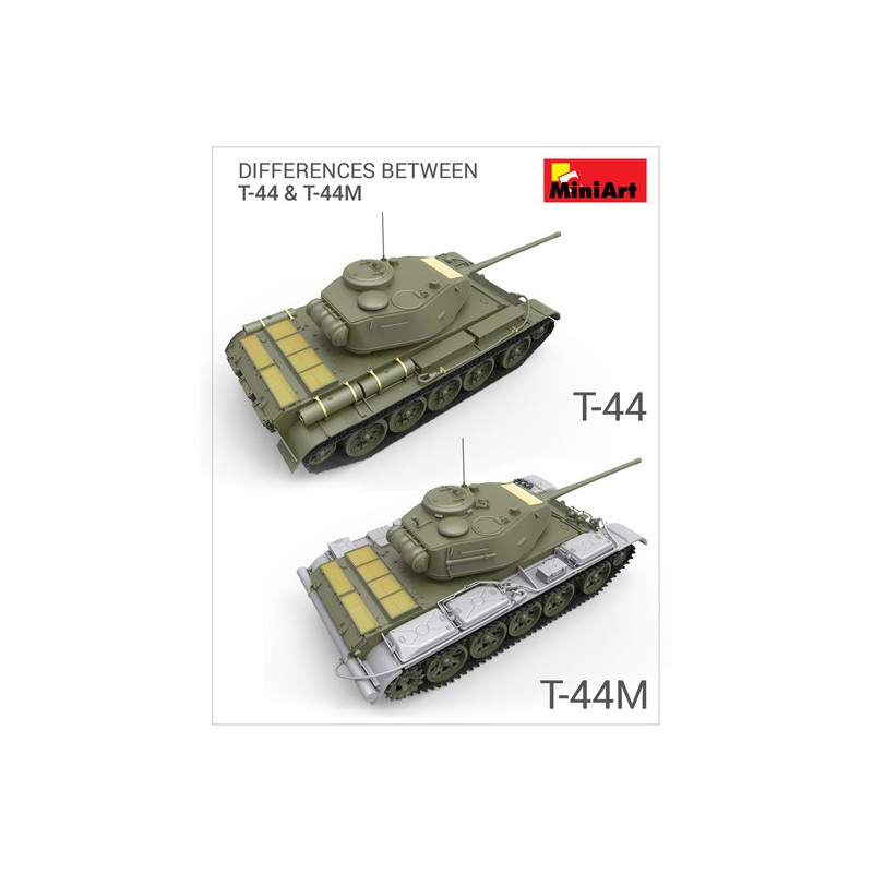 Maquette de Char en plastique T-44M Soviet Tank 1/35