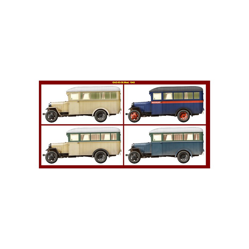 Maquette de camion en plastique GAZ 03 30 Mod 1945 1/35 Maquette de camion en plastique GAZ 03 30 Mod 1945 1/35