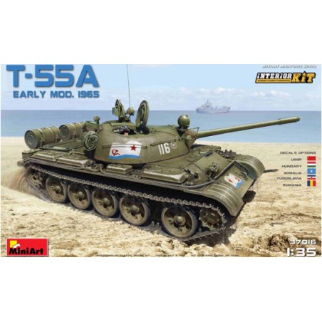 T-55A Early Mod plastic tank model. 1965. Interior Kit | Scientific-MHD