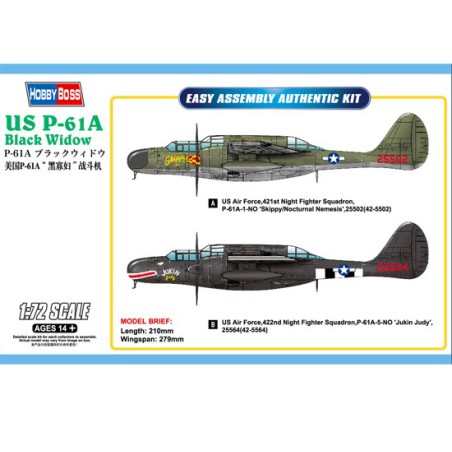 P-61A Black Widow 1/72 plastic plane model | Scientific-MHD