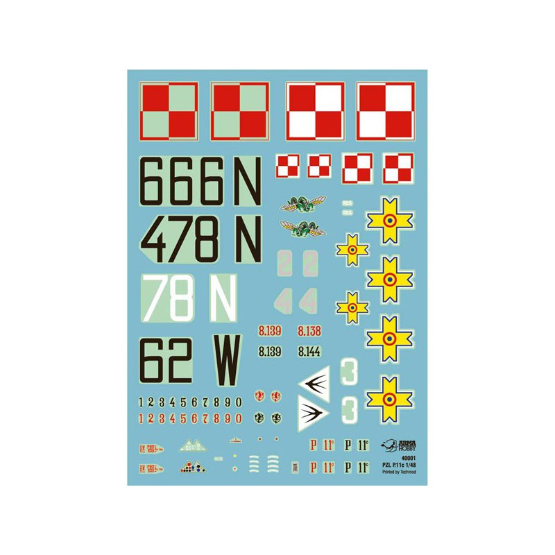 Maquette d'avion en plastique PZL P.11c Expert Set 1/48