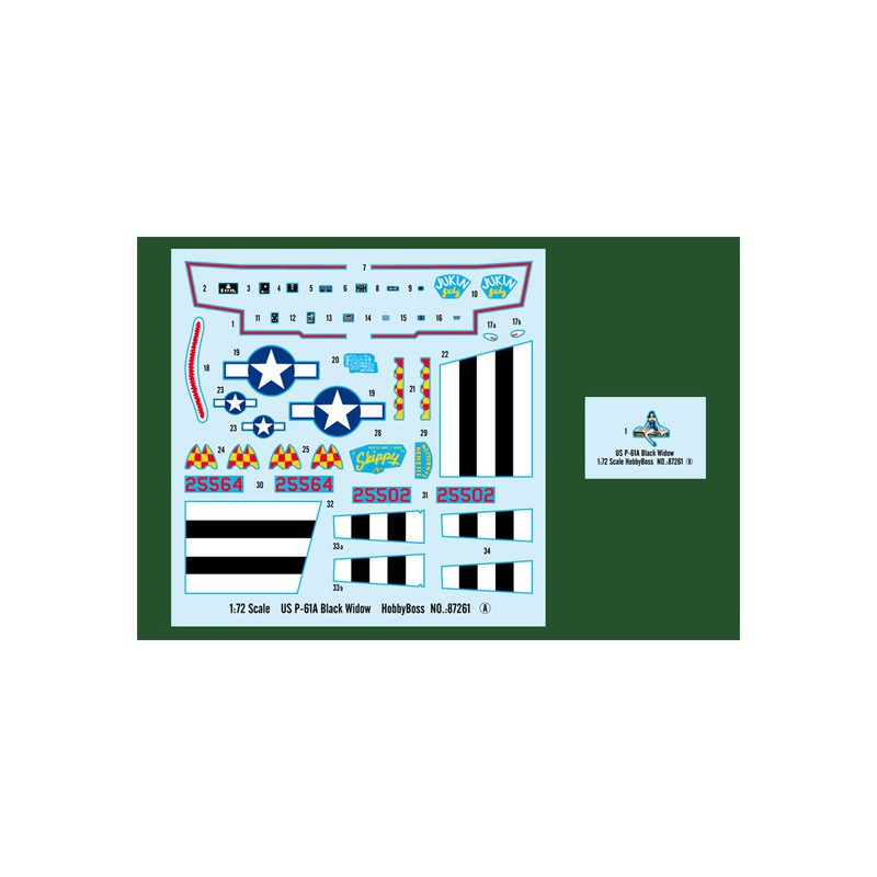 Maquette d'avion en plastique P-61A Black Widow 1/72