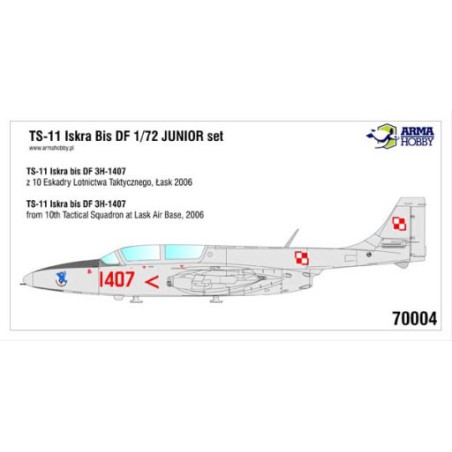 Kunststoffebene Modell TS-11 ISKRA Junior Set 1/72 | Scientific-MHD