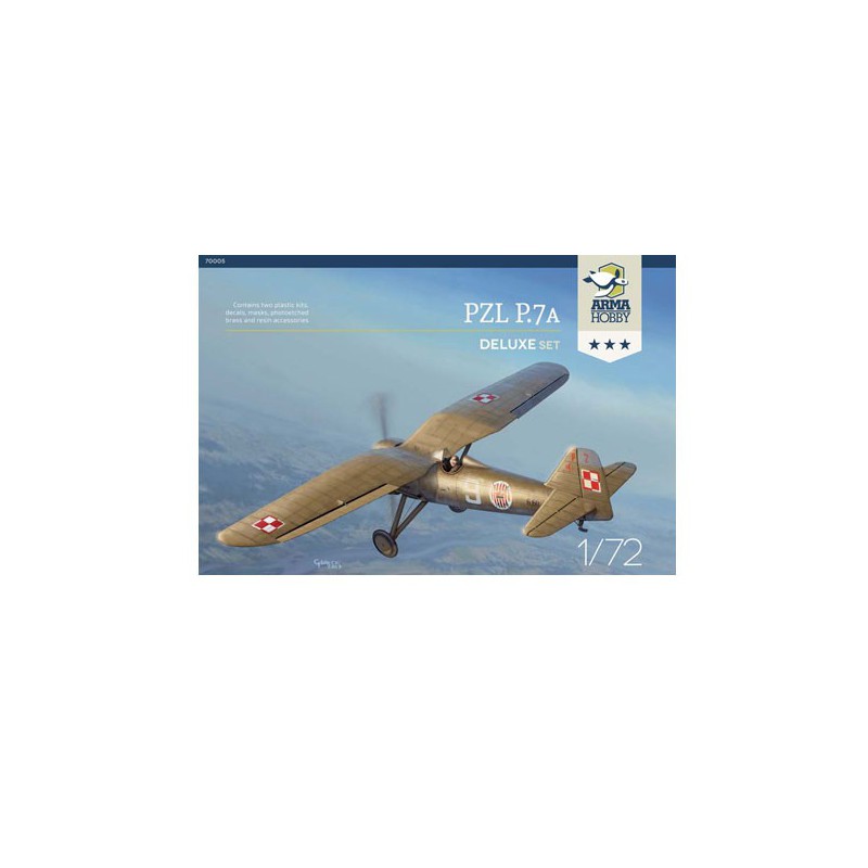 Maquette d'avion en plastique PZL P.7a Deluxe set 1/72