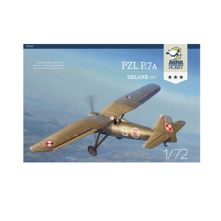 Maquette d'avion en plastique PZL P.7a Deluxe set 1/72