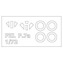 Maquette d'avion en plastique PZL P.7a Deluxe set 1/72