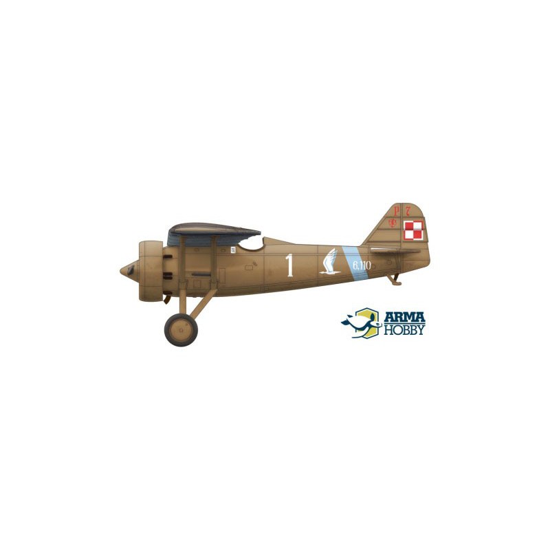 Maquette d'avion en plastique PZL P.7a Expert set 1/72
