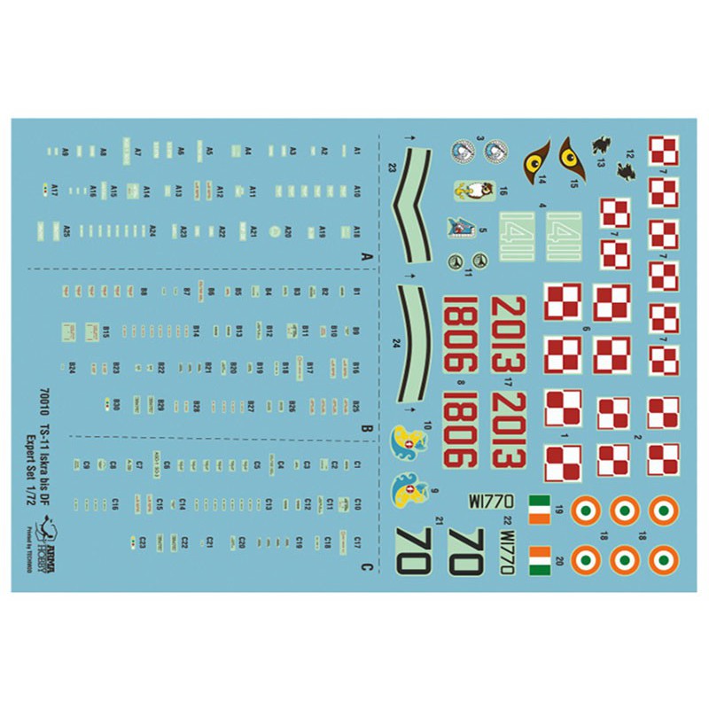 Maquette d'avion en plastique TS-11 Iskra bis DF Expert Set 1/72