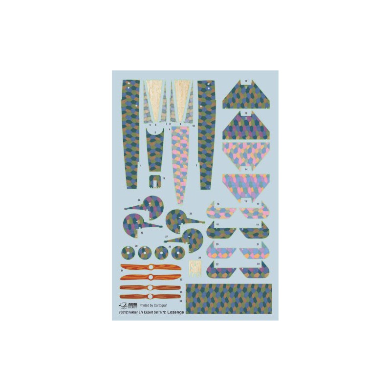 Maquette d'avion en plastique Fokker E.V Expert set 1/72