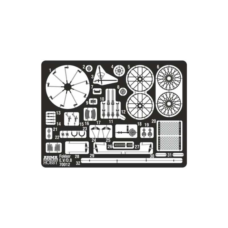 Maquette d'avion en plastique Fokker E.V Expert set 1/72