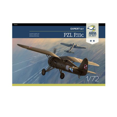 Maquette d'avion en plastique PZL P.11c Expert set 1/72