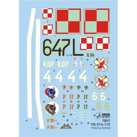 PZL plastic plane model p.11c Kresy Model Kit 1/72 | Scientific-MHD