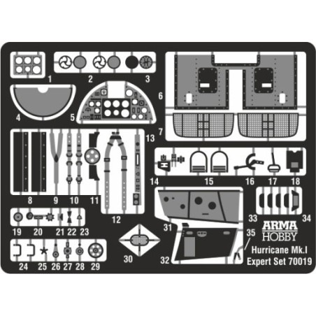 Maquette d'avion en plastique Hurricane Mk I Expert set 1/72